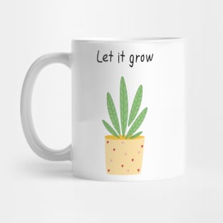 Let it grow, botanical illustration Mug